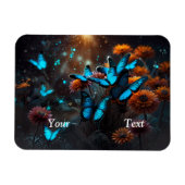 Vivid Blue Schmetterlinge Magnet (Horizontal)