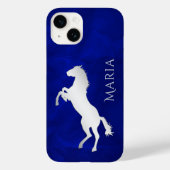 Vivid Blue Silver Horse Case-Mate iPhone Hülle (Rückseite)