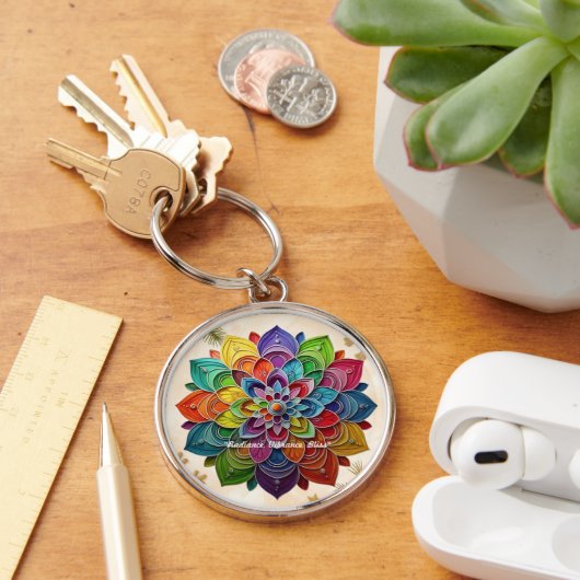 "Vivid Blume Mandala" Schlüsselanhänger (Schreibtisch)