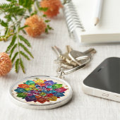 "Vivid Blume Mandala" Schlüsselanhänger (Seite)