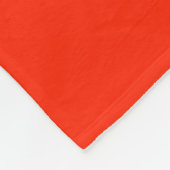 Vivid Bold Orange Sleek White Center Akzent Streif Fleecedecke (Ecke)