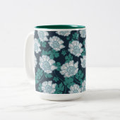 Vivid Botanical Elegance Zweifarbige Tasse (Vorderseite Links)
