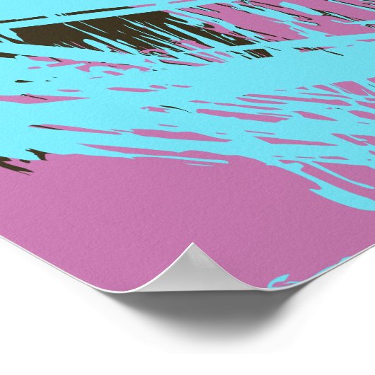 Vivid Brush Flow Poster (Ecke)