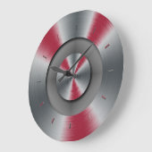 Vivid Burgundy Tones Color Complementing Große Wanduhr (Winkel)