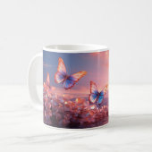 Vivid Butterfly Design Keramik Tasse (Vorderseite Links)