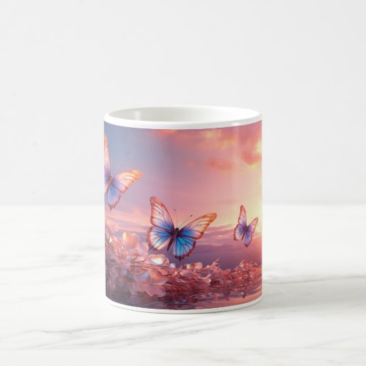 Vivid Butterfly Design Keramik Tasse (Mittel)