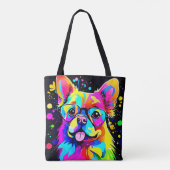 Vivid Canine Vibes Design Tasche (Rückseite)