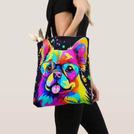 Vivid Canine Vibes Design Tasche