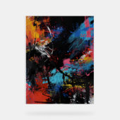 Vivid Chaos - Abstrakter Ausdruckskünstlerin Prin Acrylschild (Vorderseite)