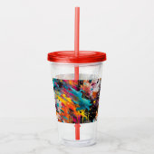 Vivid Chaos Splash Graffiti Acryltrinkbecher (Vorderseite)