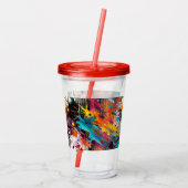 Vivid Chaos Splash Graffiti Acryltrinkbecher (Rückseite)