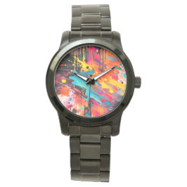 Vivid Chaos Splash Graffiti Armbanduhr
