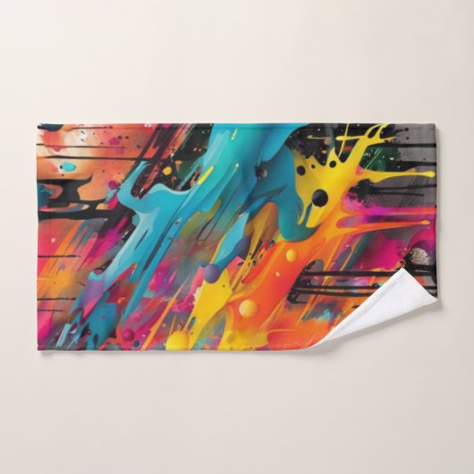 Vivid Chaos Splash Graffiti Badhandtuch Set (Handtuch)