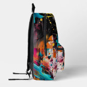 Vivid Chaos Splash Graffiti Bedruckter Rucksack (Links)