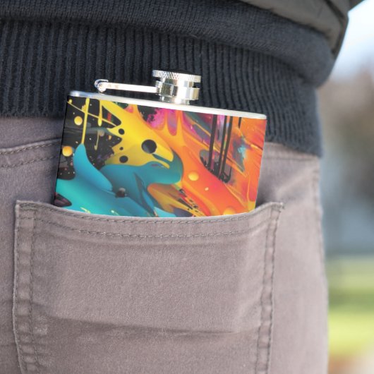 Vivid Chaos Splash Graffiti Flachmann (Beispiel)