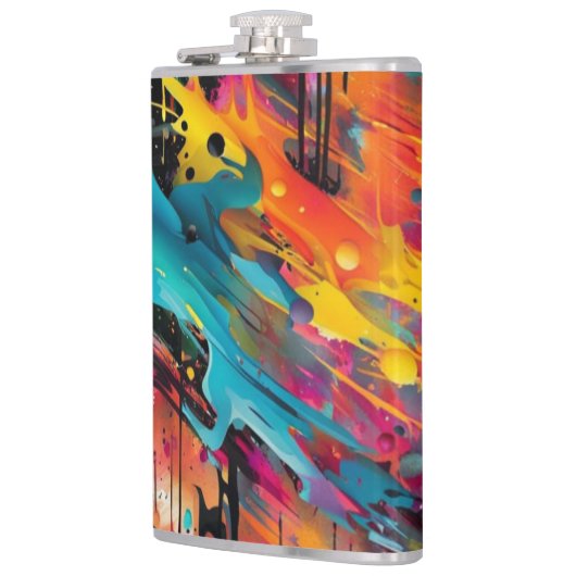 Vivid Chaos Splash Graffiti Flachmann (Links)