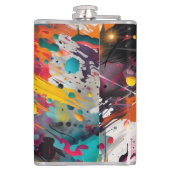 Vivid Chaos Splash Graffiti Flachmann (Rückseite)