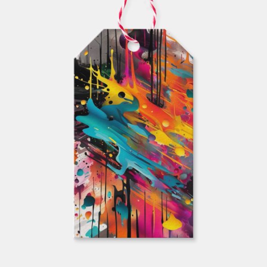 Vivid Chaos Splash Graffiti Geschenkanhänger (Vorderseite)