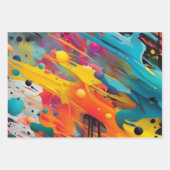 Vivid Chaos Splash Graffiti Geschenkpapier Set (Vorderseite)