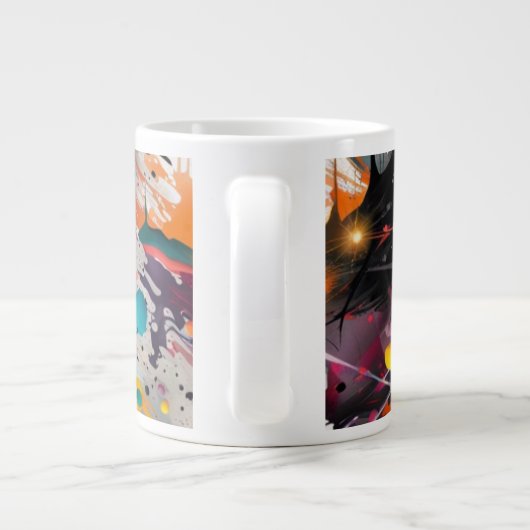 Vivid Chaos Splash Graffiti Jumbo-Tasse (Rückseite)