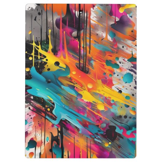 Vivid Chaos Splash Graffiti Klemmbrett (Rückseite)