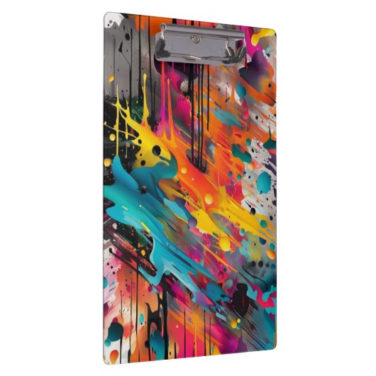 Vivid Chaos Splash Graffiti Klemmbrett (Rechts)