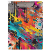 Vivid Chaos Splash Graffiti Klemmbrett (Vorderseite)