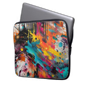 Vivid Chaos Splash Graffiti Laptopschutzhülle (Vorderseite Links)
