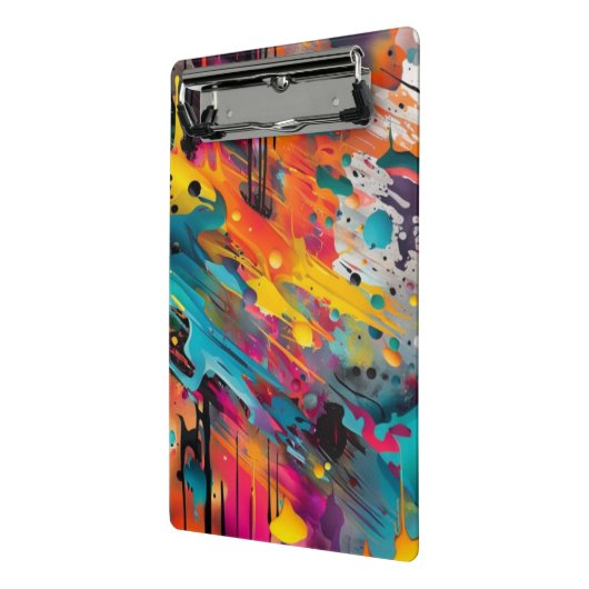 Vivid Chaos Splash Graffiti Mini Klemmbrett (Gewinkelt2)