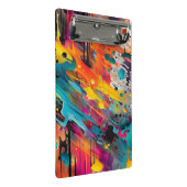 Vivid Chaos Splash Graffiti Mini Klemmbrett (Schrägansicht)