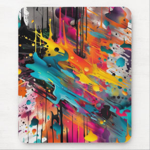 Vivid Chaos Splash Graffiti Mousepad
