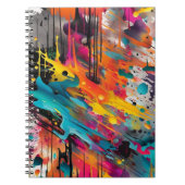 Vivid Chaos Splash Graffiti Notizblock (Vorderseite)
