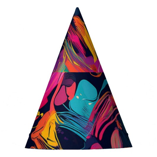 Vivid Chaos Splash Graffiti Partyhütchen (Vorderseite)