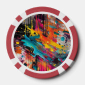 Vivid Chaos Splash Graffiti Pokerchips (Rückseite)