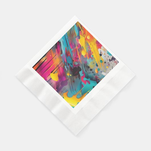 Vivid Chaos Splash Graffiti Serviette (Ecke)