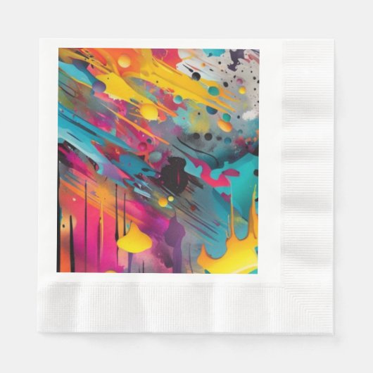 Vivid Chaos Splash Graffiti Serviette (Vorderseite)