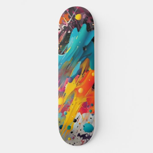 Vivid Chaos Splash Graffiti Skateboard (Vorderseite)