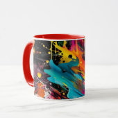 Vivid Chaos Splash Graffiti Tasse (Vorderseite Links)