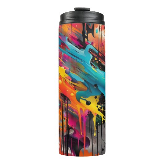 Vivid Chaos Splash Graffiti Thermosbecher (Vorderseite)