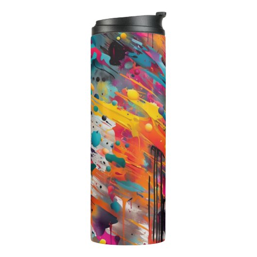 Vivid Chaos Splash Graffiti Thermosbecher (Nach links gedreht)