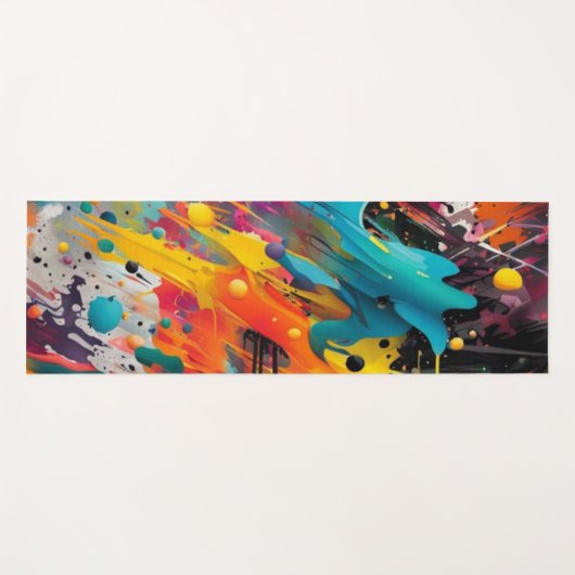 Vivid Chaos Splash Graffiti Yogamatte (Vorderseite (Horizontal))