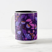 Vivid Charming Floral Zweifarbige Tasse (Vorderseite Links)
