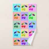 Vivid Cherries im Pop Art Style Badhandtuch Set (Handtuch)