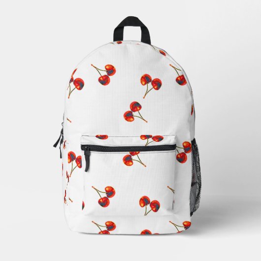 Vivid Cherry Pattern Bedruckter Rucksack (Vorderseite)
