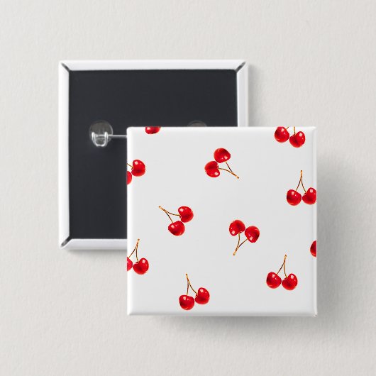 Vivid Cherry Pattern Button (Vorne & Hinten)