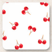 Vivid Cherry Pattern Getränkeuntersetzer (Vorderseite)