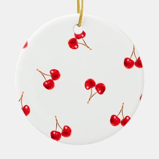 Vivid Cherry Pattern Keramik Ornament (Vorne)