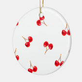 Vivid Cherry Pattern Keramik Ornament (Links)