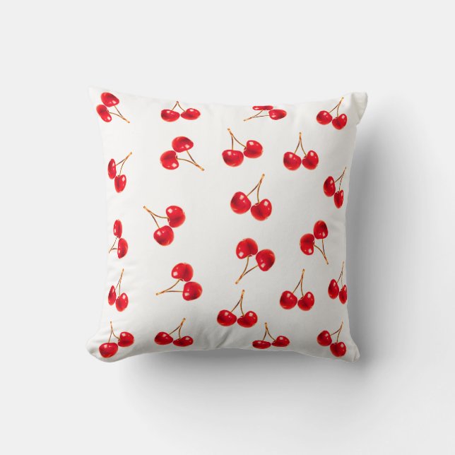 Vivid Cherry Pattern Kissen (Vorderseite)