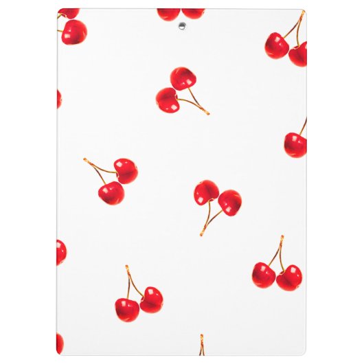 Vivid Cherry Pattern Klemmbrett (Rückseite)